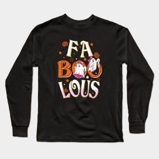 Fa - BOO - Lous - Fabulous ghost Halloween for women Long Sleeve T-Shirt